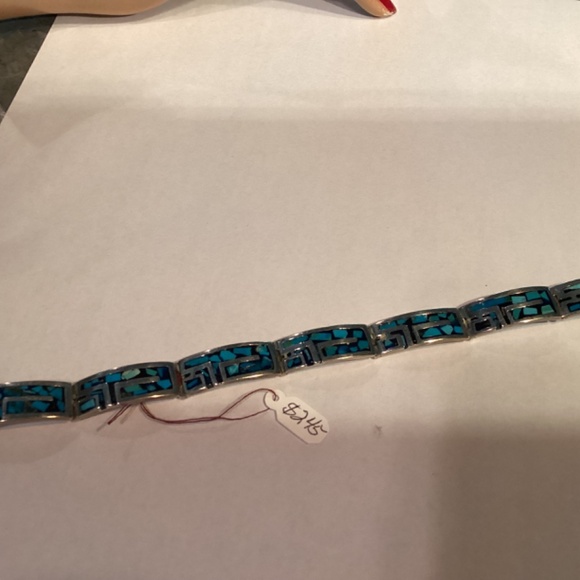 Turquoise BRACELET. Sterling stunning design. Must see - Picture 9 of 12